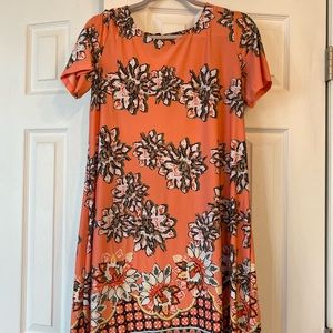 ND new directions - Mid dress Sz-Md. coral color